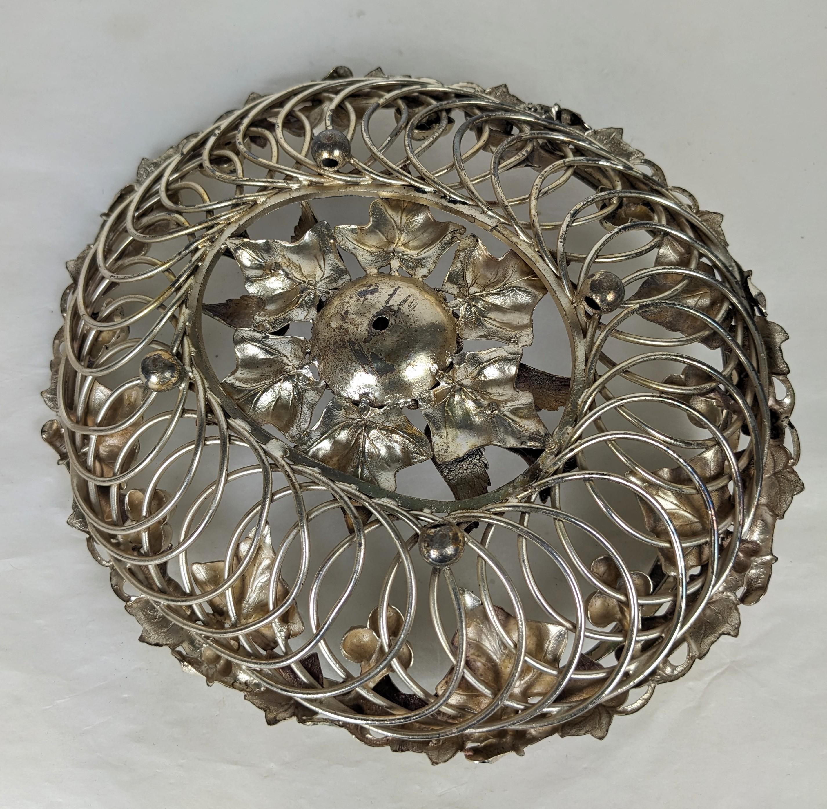 American Victorian Silver Figural Plated Brides Basket For Sale