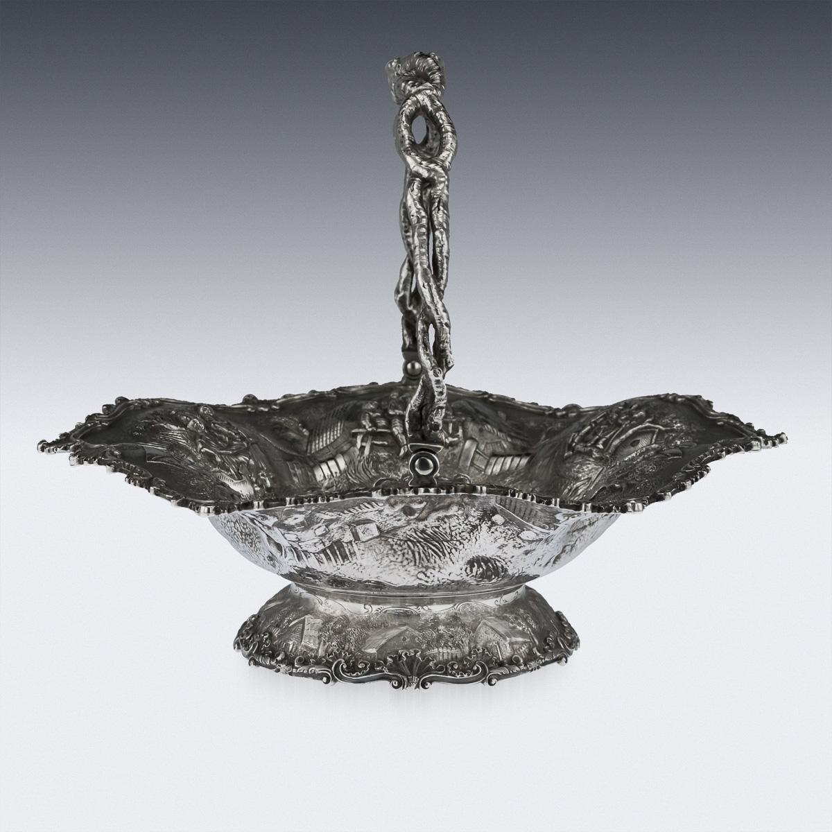 19th Century Victorian Silver Fruit Basket, Hunt & Roskell, circa 1870