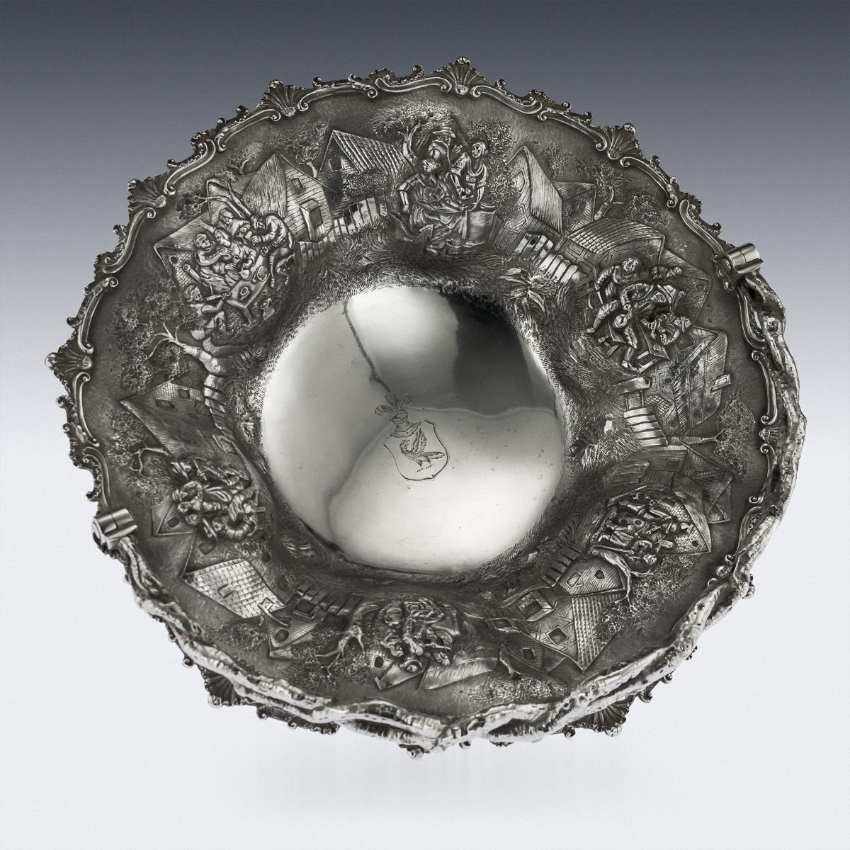 Sterling Silver Victorian Silver Fruit Basket, Hunt & Roskell, circa 1870