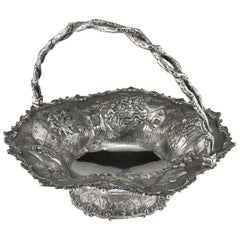 Victorian Silver Fruit Basket, Hunt & Roskell, circa 1870