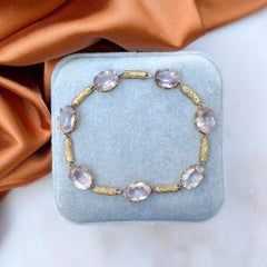 Victorian Silver Gilt and Amethyst Antique Bracelet
