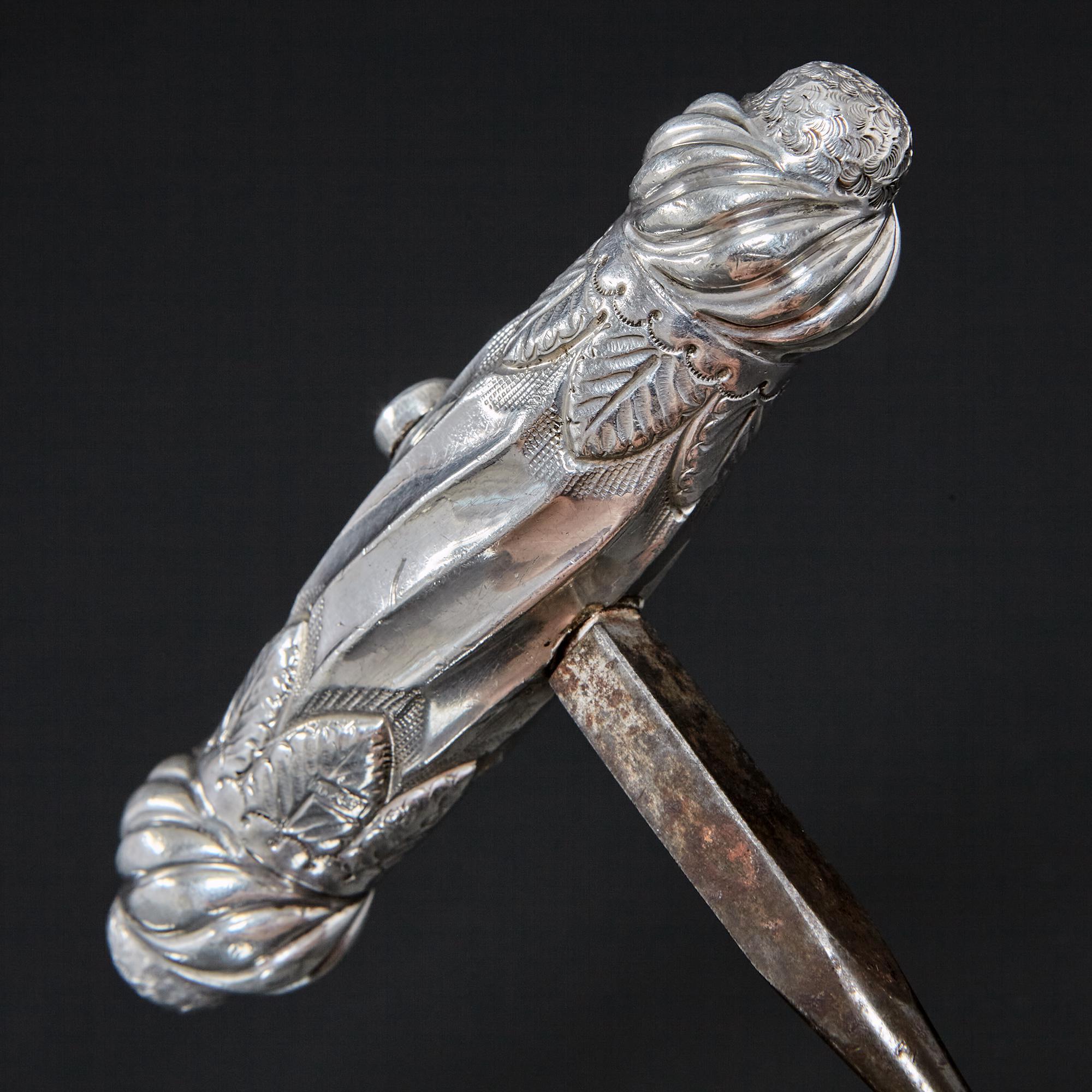 English Victorian Silver-Handled Corkscrew, 1890 For Sale
