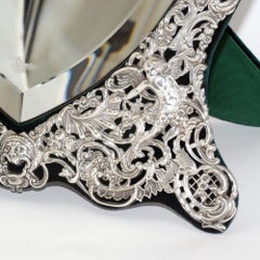 Viktorianischer Silberspiegel in Herzform