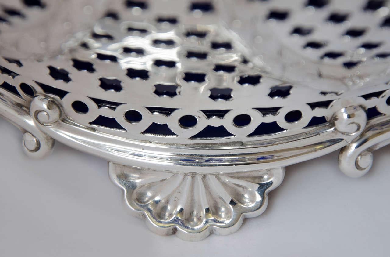 Jardinera victoriana de plata Fines del siglo XIX en venta