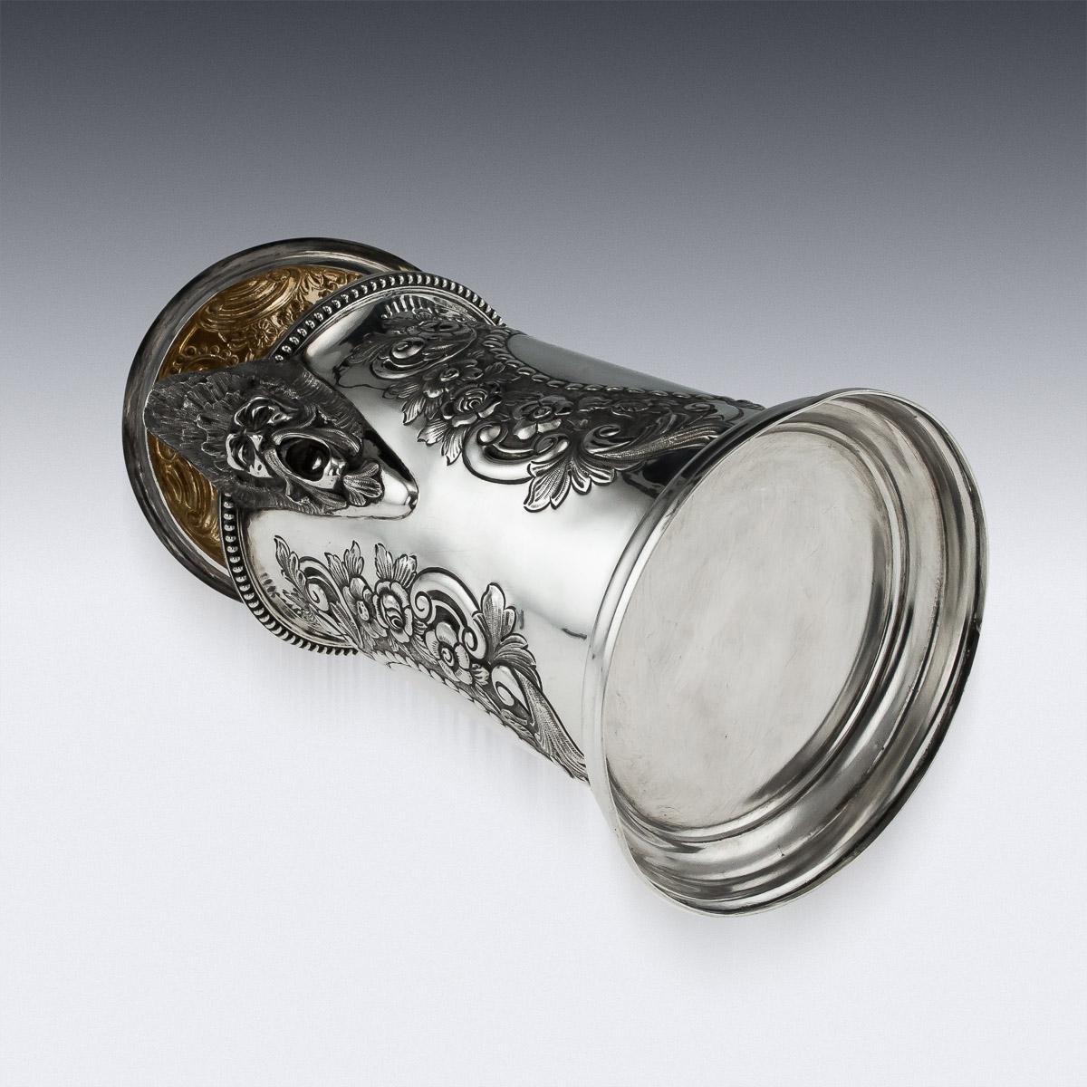 19th Century Victorian Silver Large Flagon, Charles Boyton II, circa 1896