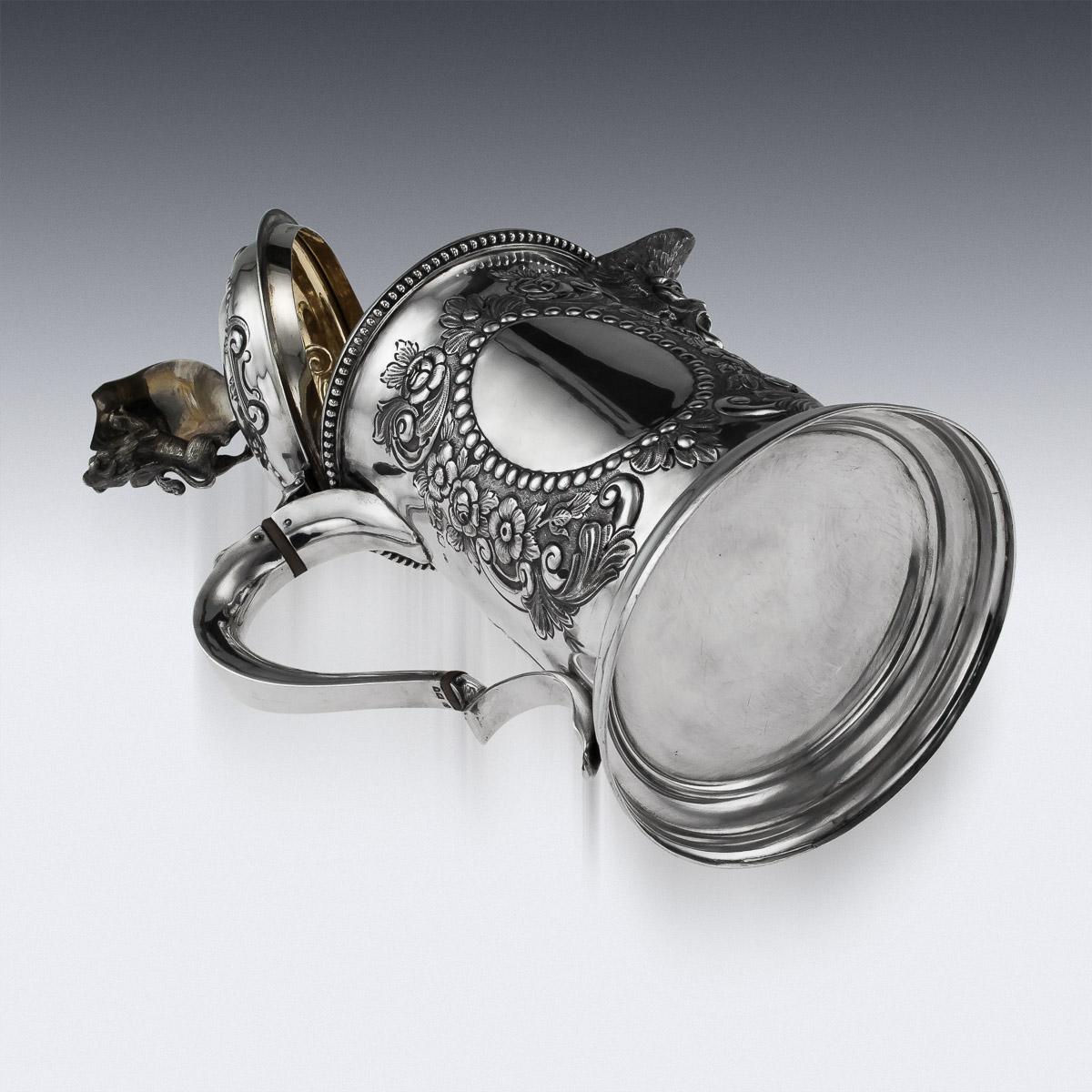 Victorian Silver Large Flagon, Charles Boyton II, circa 1896 1