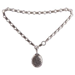 Victorian Silver Locket and Collar Necklace