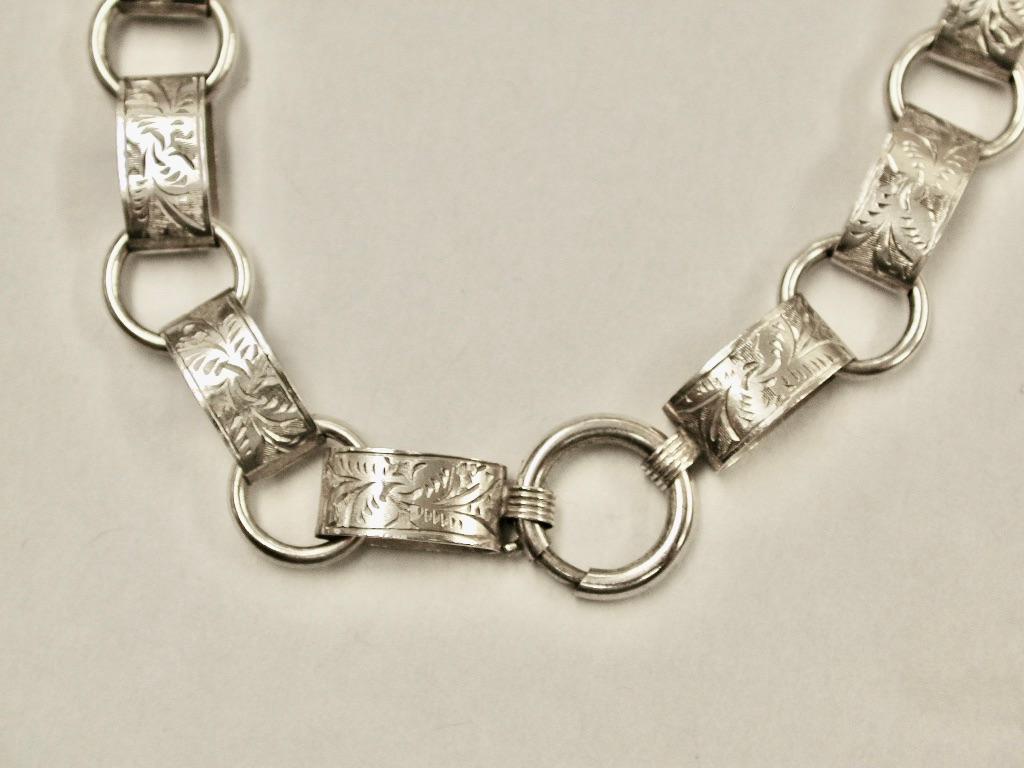 Victorian Silver Locket & Collar, Dated 1883, Birmingham 7