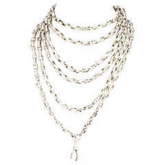 Victorian Silver Longuard Necklace
