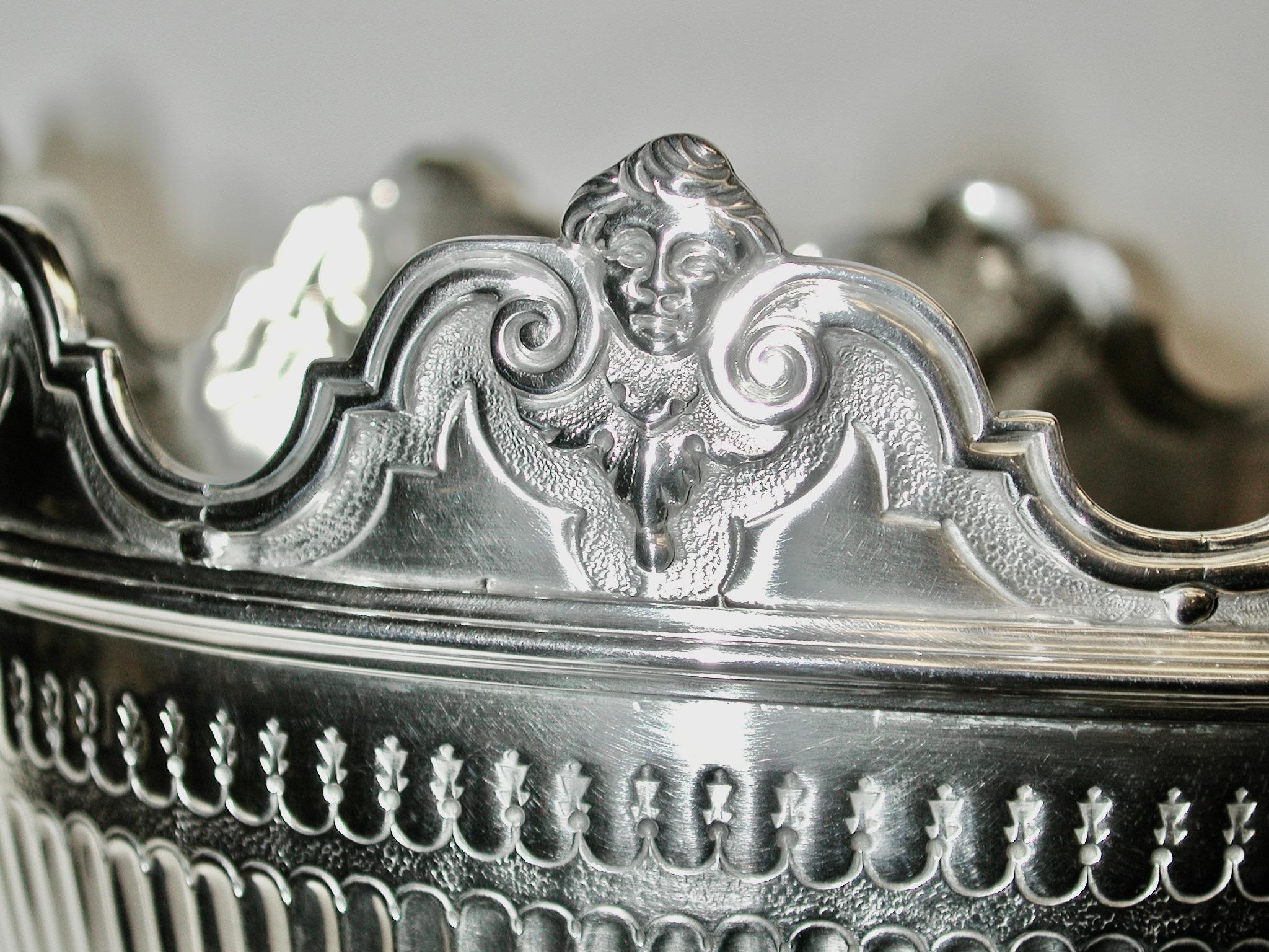 Late 19th Century Victorian Silver Monteith, Assayed in London, Dated 1883, Charles Stuart Harris  For Sale