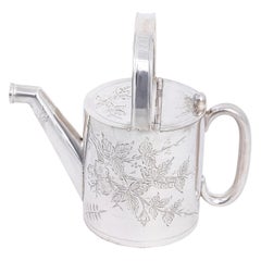 Antique Victorian Silver Plate Watering Can