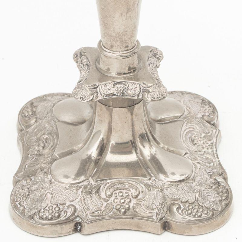 British Victorian Silver Plated Candelabra, Pair For Sale