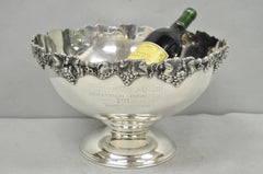 Victorian Silver Plated Grapevine Repousse 1913 Mohawk Golf Club Award Punchbowl