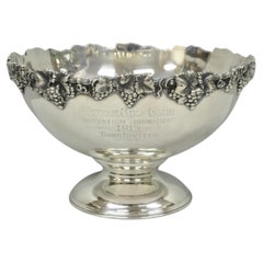 Victorian Silver Plated Grapevine Repousse 1913 Mohawk Golf Club Award Punchbowl