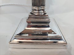 Victorian Silver Plated Neoclassical Table Lamp