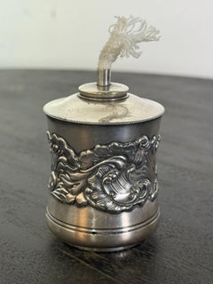 Victorian Silver Plated Oil Lamp by Derby Silver Company