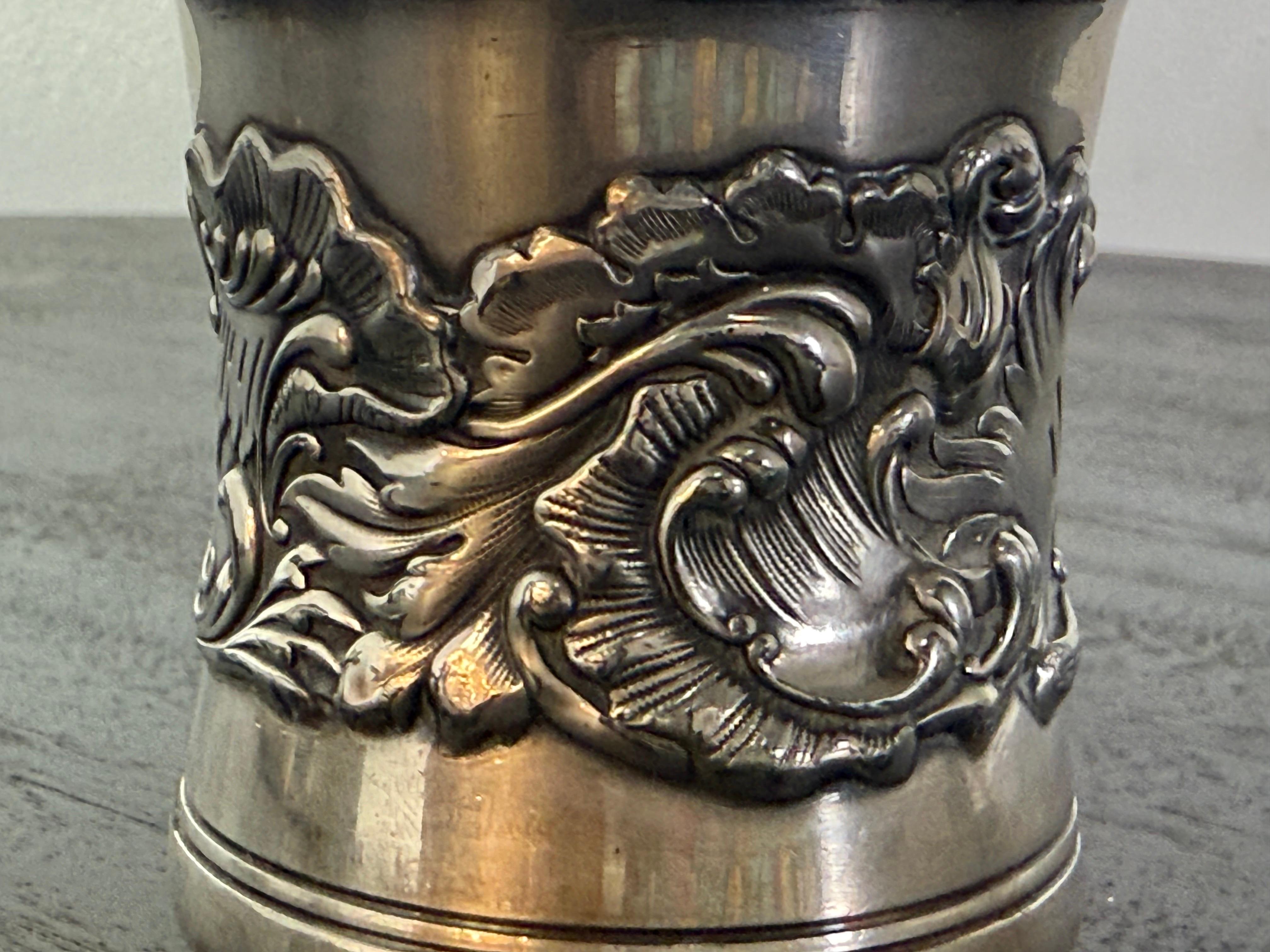 Rococo Lampe à huile victorienne en métal argenté de Derby Silver Company en vente