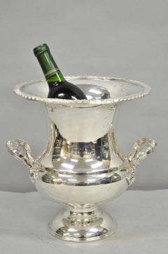 Victorian Silver Plated Potbelly Trophy Cup Champagne Chiller Bar Ice Bucket