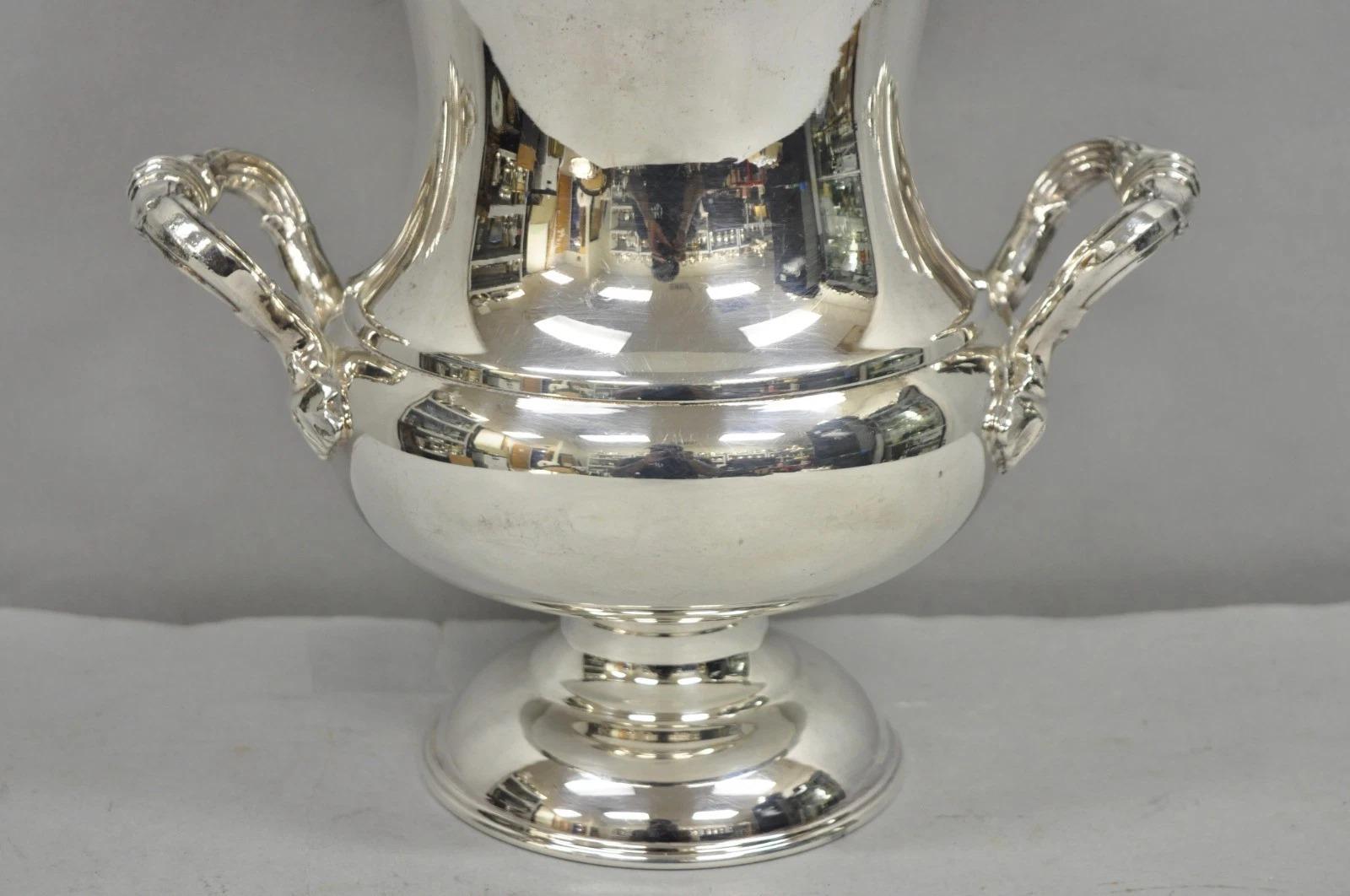 Viktorianische versilbert Potbelly Trophy Cup Champagner Chiller Bar Eiskübel (Sonstiges) im Angebot