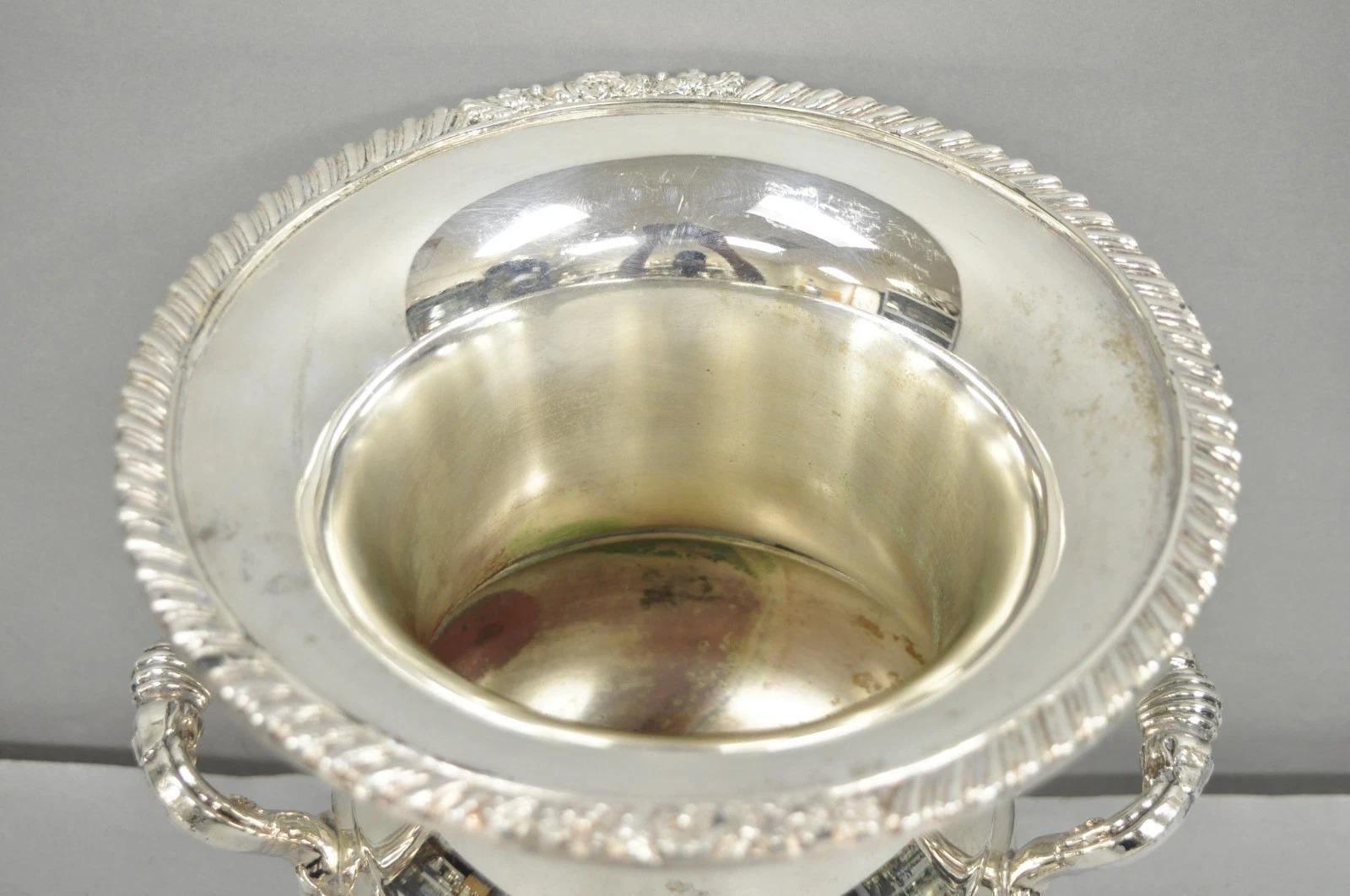 Viktorianische versilbert Potbelly Trophy Cup Champagner Chiller Bar Eiskübel (20. Jahrhundert) im Angebot