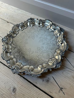 Victorian Silver-Plated Salver by Atkin Brothers, England, 1890