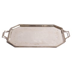 Antique Victorian Silver-Plated Serving Tray by Collis & Co.