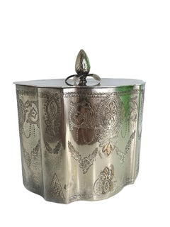 Victorian Silver-Plated Tea Caddy with Hinged Lid, 20th Century