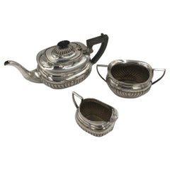 Juego de té victoriano bañado en plata