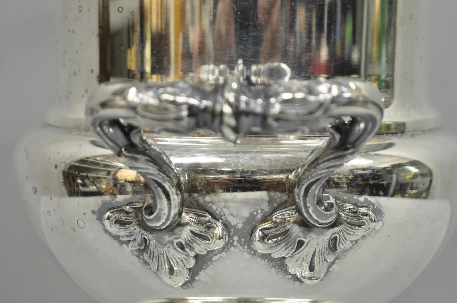 Seau à glace Victorian Trophy Cup Silver Plated Bar Champagne Chiller Ice Bucket by Crescent en vente 5