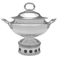 Victorian Silver Plated Tureen on Warming Stand - Made circa 1880