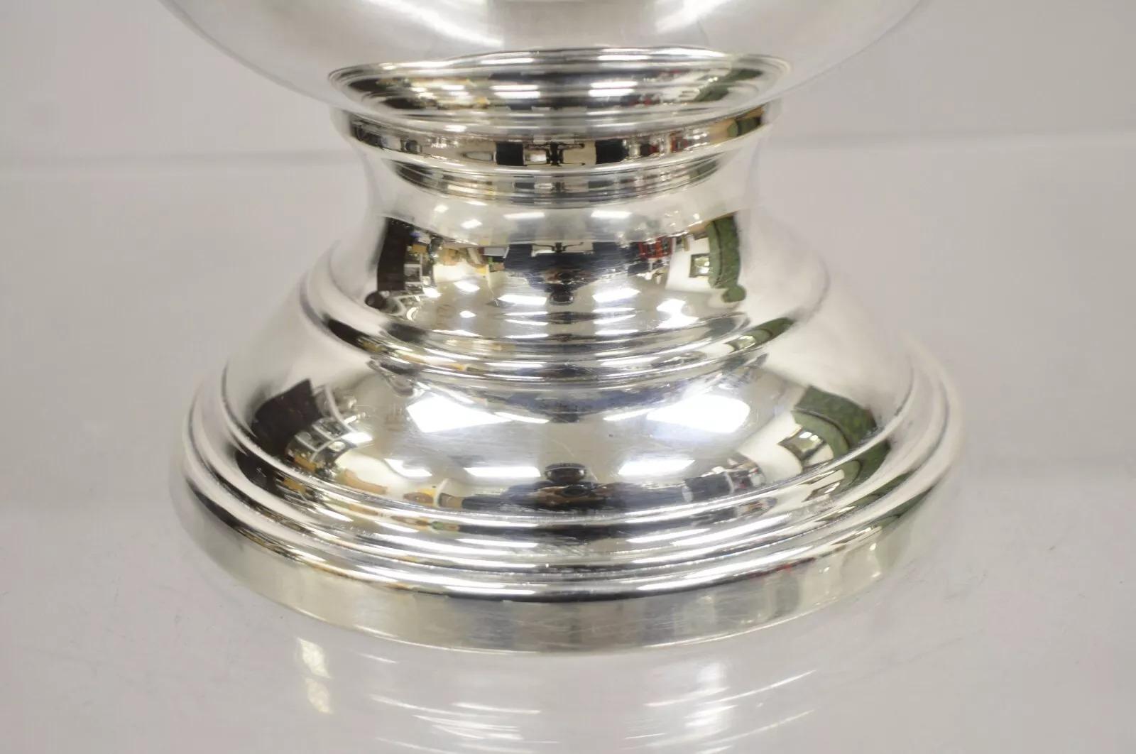Victorian Silver Plated Twin Branch Handle Trophy Cup Champagne Ice Bucket For Sale 1