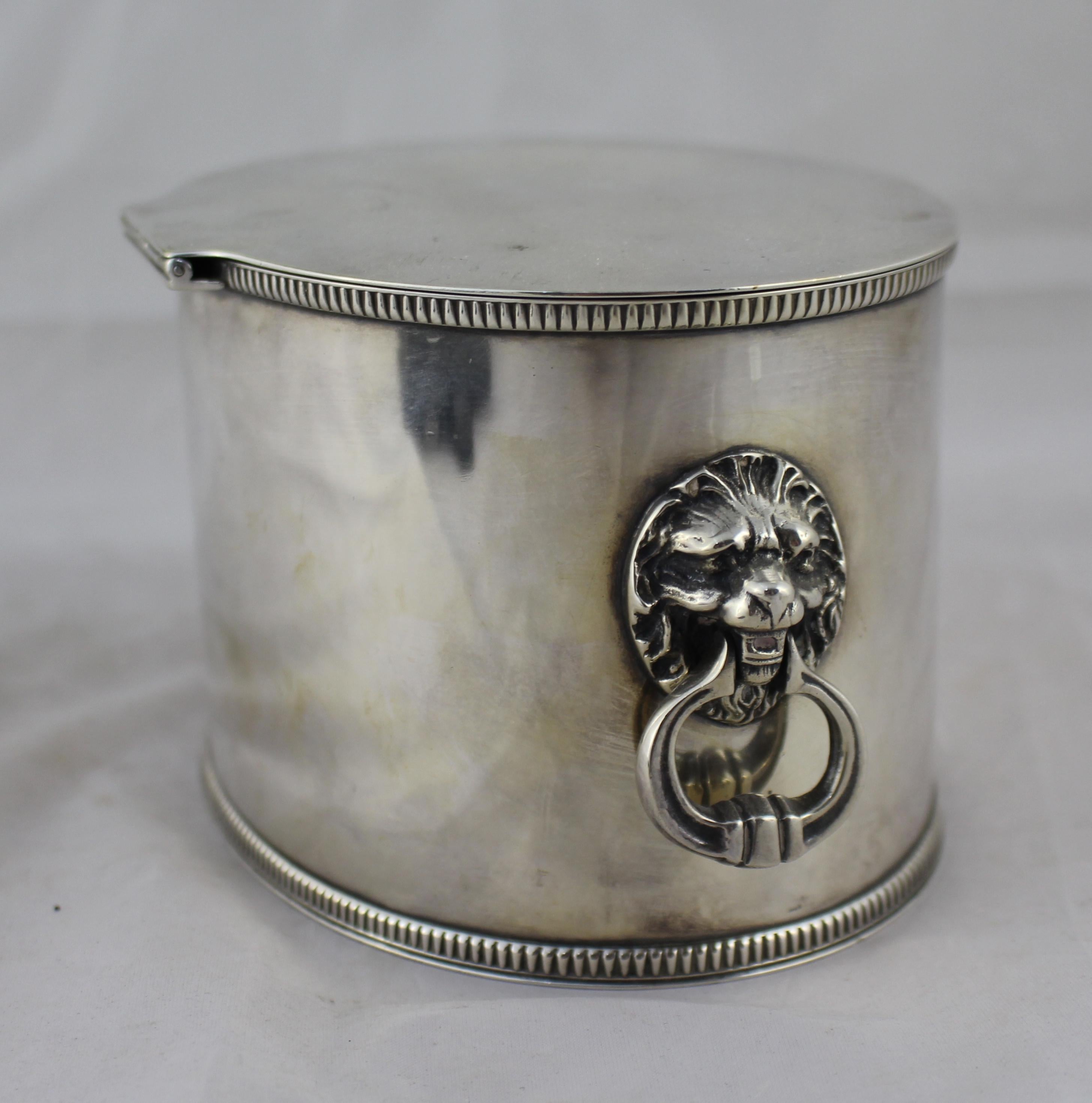19th Century Victorian Silver Plated Two Handled Tea Caddy