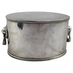 Victorian Silver Plated Two Handled Tea Caddy