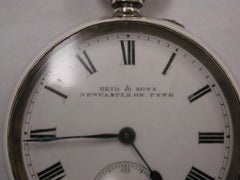 Victorian Silver Pocket Watch in Original Fitted Box, Chester Hallmark, 1895
