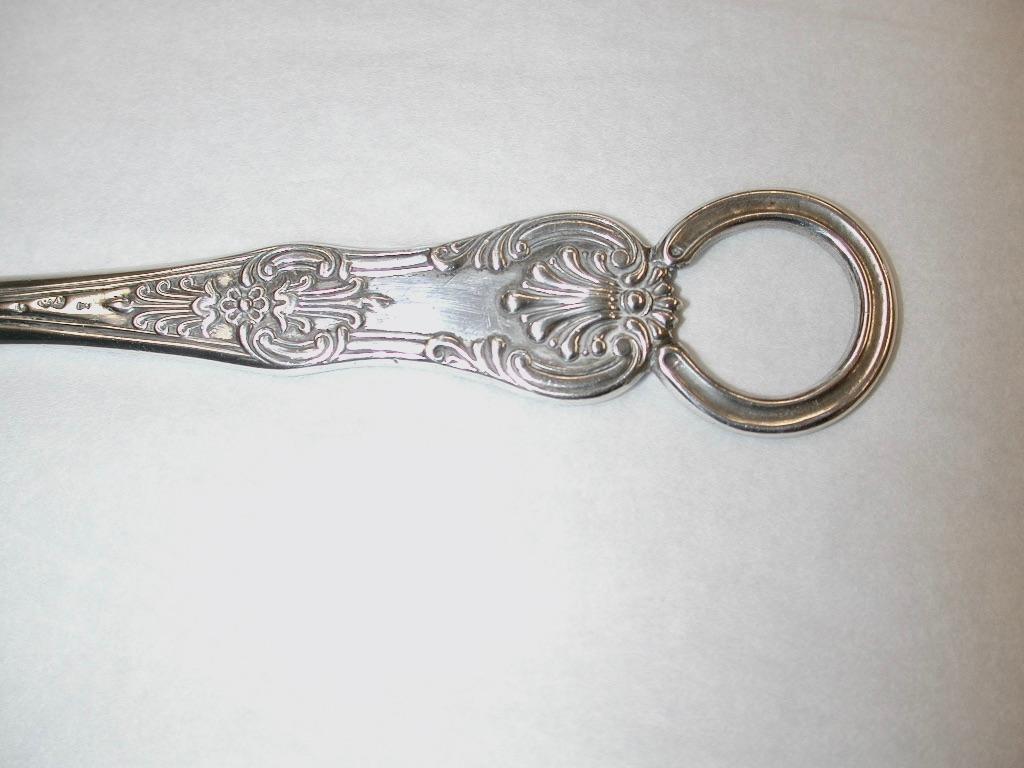 English Victorian Silver Queens Pattern Skewer, Dated 1872, George Adams, London For Sale
