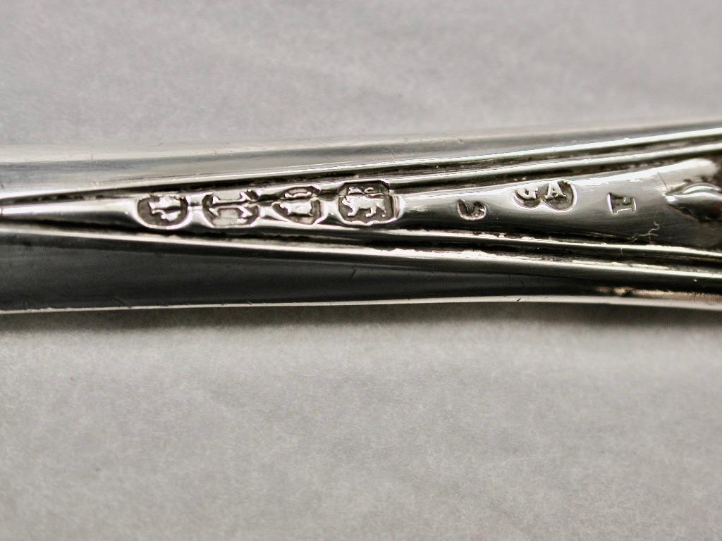 Late 19th Century Victorian Silver Queens Pattern Skewer, Dated 1872, George Adams, London For Sale