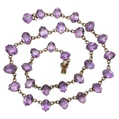 Victorian silver rivière necklace with amethysts, Scandinavia, late 19th century