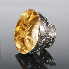 Ciotola a forma di rosa in argento di epoca vittoriana