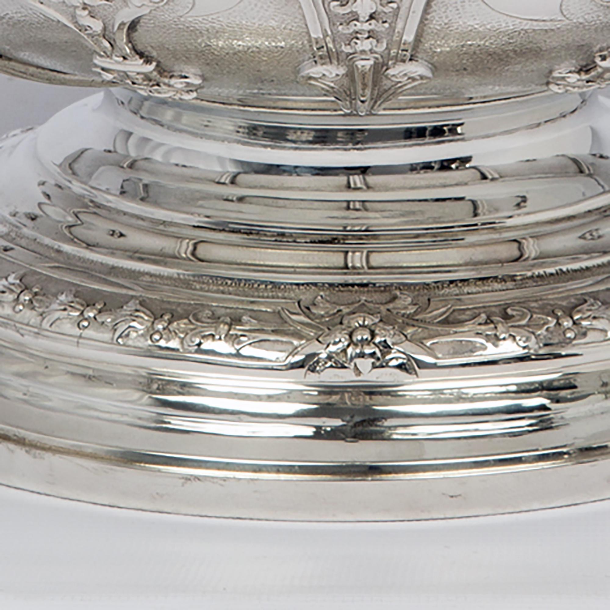Victorian Silver Rose Bowl In Good Condition In London, GB