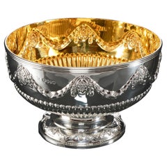 Antique Victorian silver rose bowl