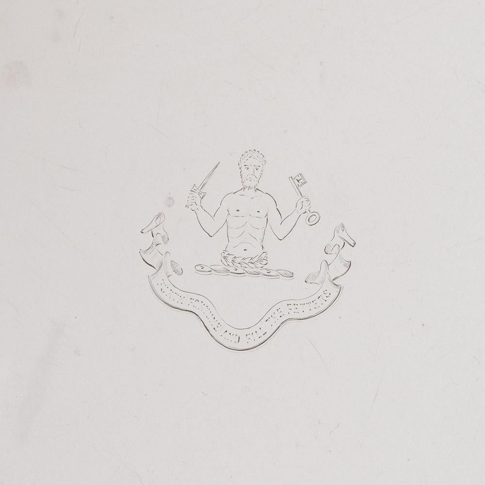 Victorian Silver Salver with Clan Murray Crest London 1897 3