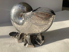 Servierlöffel aus viktorianischem Silber mit Muschelverschluss an Sheffiel Silber Co
