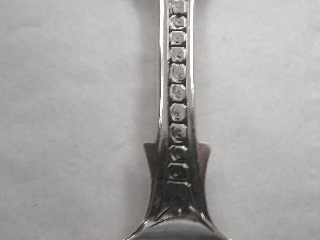 Victorian Silver Tea Caddy Spoon Dated 1877, Assayed in Birmingham, George Unite In Good Condition In London, GB