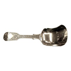 Victorian Silver Tea Caddy Spoon Dated 1877, Assayed in Birmingham, George Unite