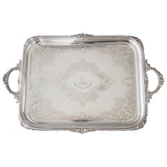 Victorian Silver Tea or Drinks Tray, Sheffield, 1899 by Atkin Brothers