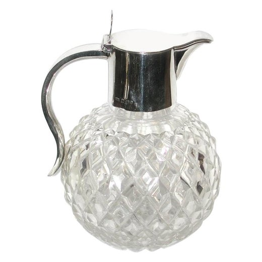 Victorian Silver Topped Cut Glass Claret Jug, 1896