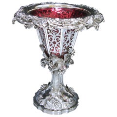 Victorian Silver Vase Made in 1838 by Robinson, Edkins & Aston