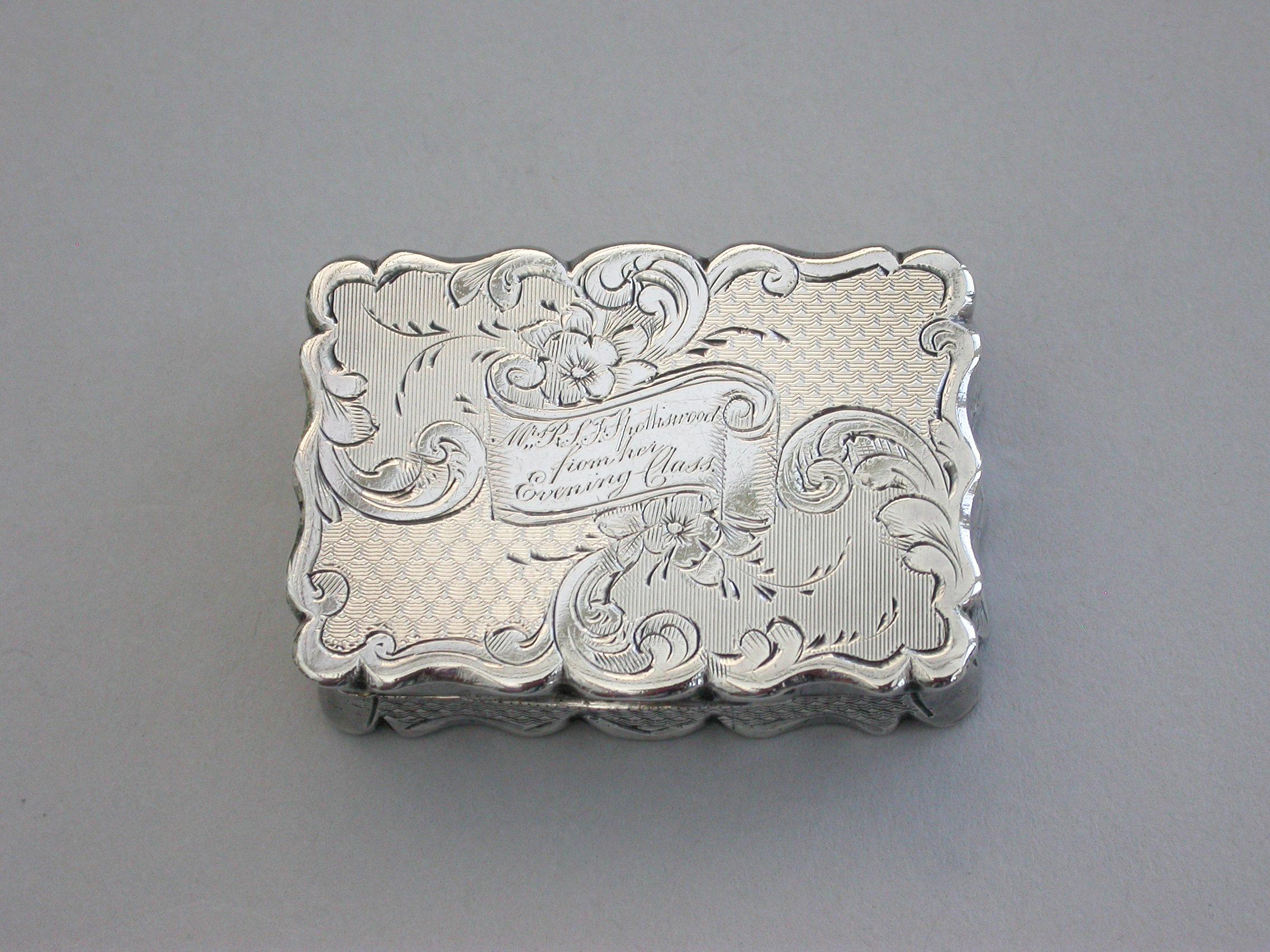 English Victorian Silver Vinaigrette 