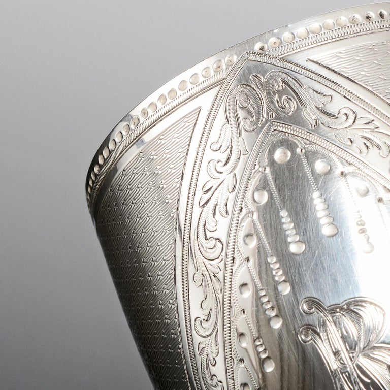 Victorian Silver Wine Goblet In Good Condition For Sale In London, GB