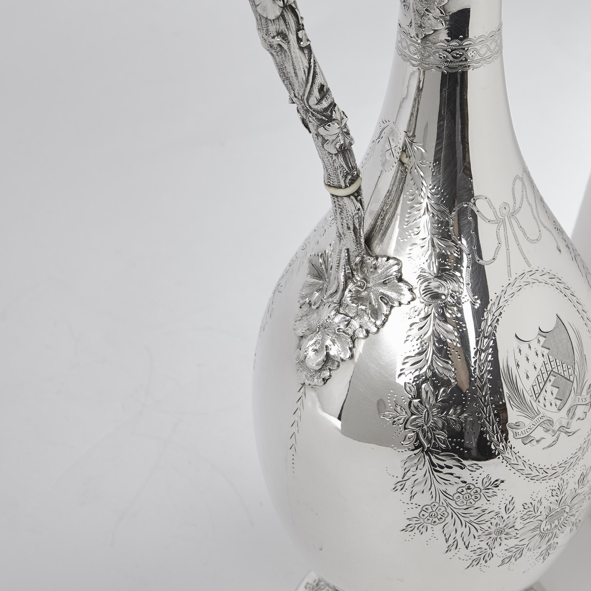 Weinkrug aus viktorianischem Silber im Zustand „Gut“ im Angebot in London, GB